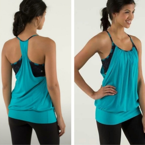 lululemon athletica Tops - Lululemon turquoise no limits tank